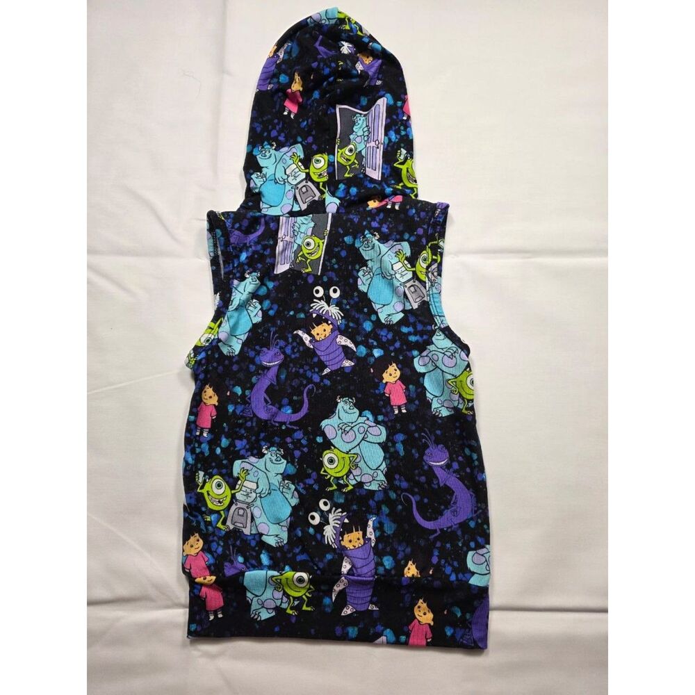 Little Glow Kids 18-24M Bamboo Hooded Pajama Shorts Set Monster Print - Picture 6 of 9